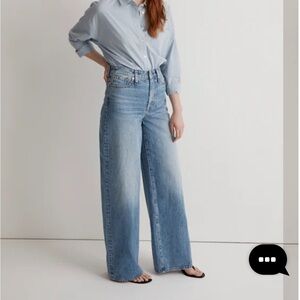 Madewell curvy super wide leg jeans